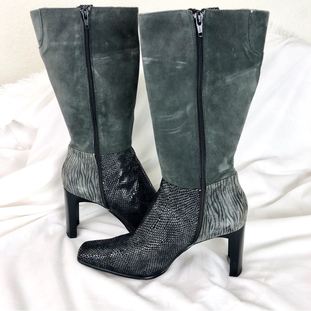 Proxy Gray Heeled Boots - Picture 2 of 16